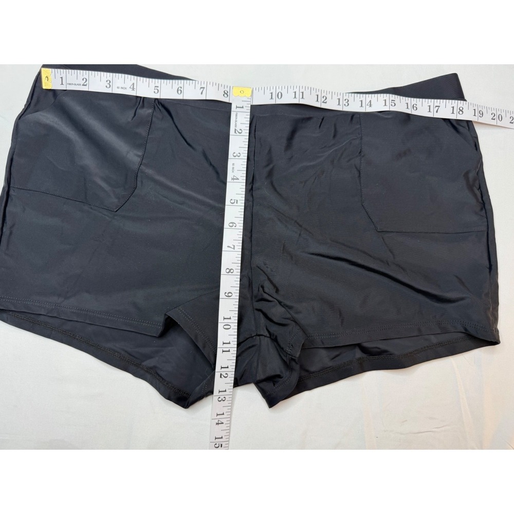 Swimsuits For All 3XL 3X 2PC Blouson Tankini Set Black‎ Gray Abstract Print NWOT - Picture 15 of 15